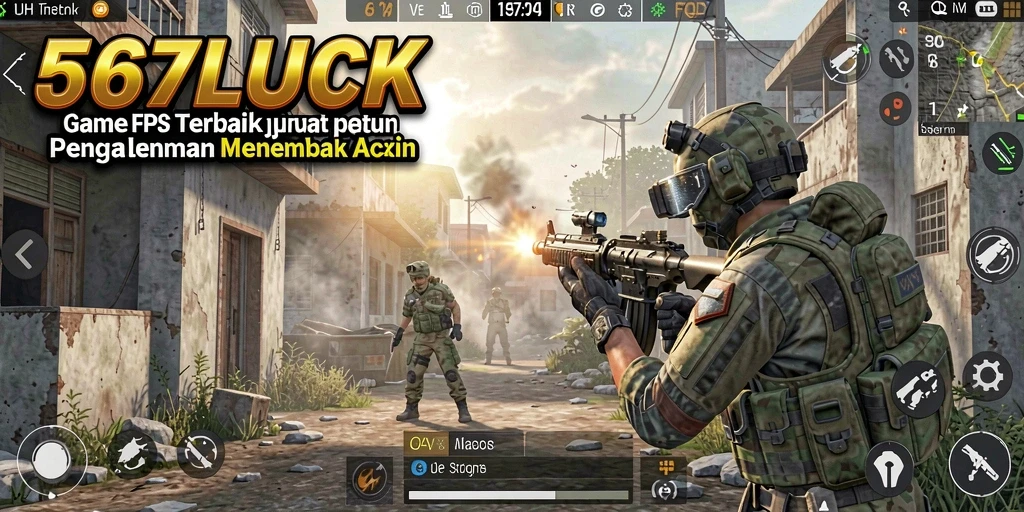 Gameplay mendebarkan di dalam 567LUCK dengan senjata beraksi.