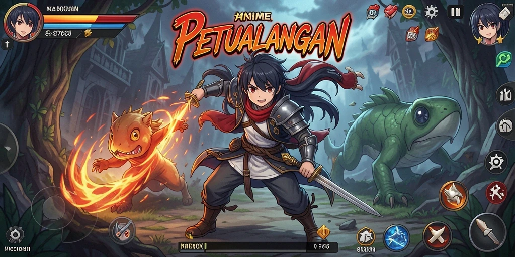 Tampilan menarik dari gameplay Anime di 8768.