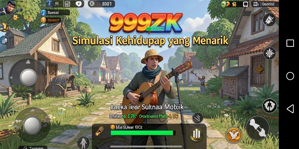 Screenshot <strong>999ZK</strong> menunjukkan gameplay simulasi yang mendalam dan interaktif.