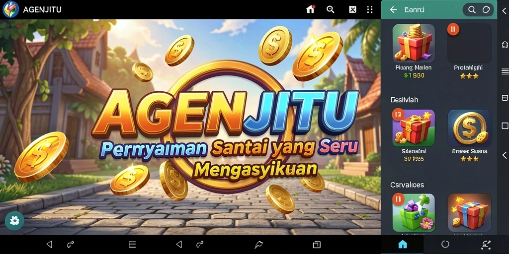 Tampilan gameplay menarik dari AGENJITU dengan mekanika yang sederhana.