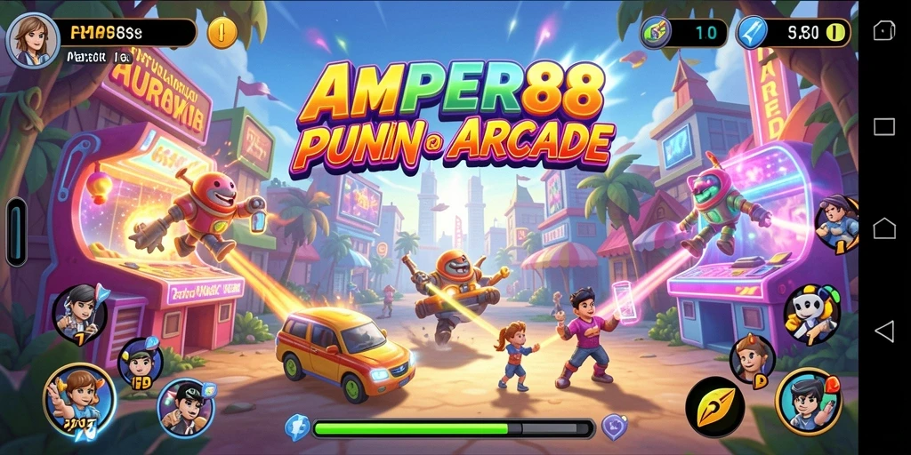 Tampilan gameplay seru dari AMPER88 yang menantang dan menghibur.