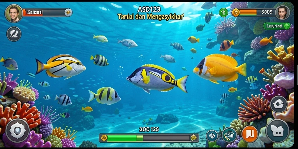 Tampilan gameplay seru Tembak Ikan di ASD123.