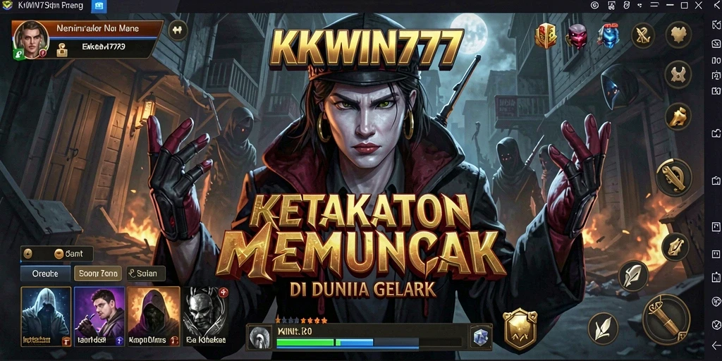 Screenshot KKWIN777 menampilkan suasana mencekam dan gameplay horror yang mengerikan.