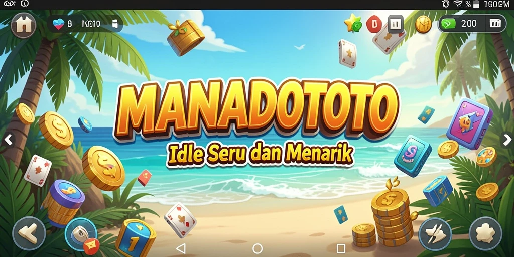 Tampilan gameplay seru di MANADOTOTO dengan elemen Idle yang menarik.