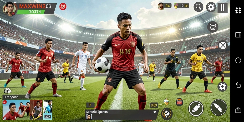 Tangkapan layar utama MAXWIN303 menunjukkan aksi seru dalam pertandingan olahraga.