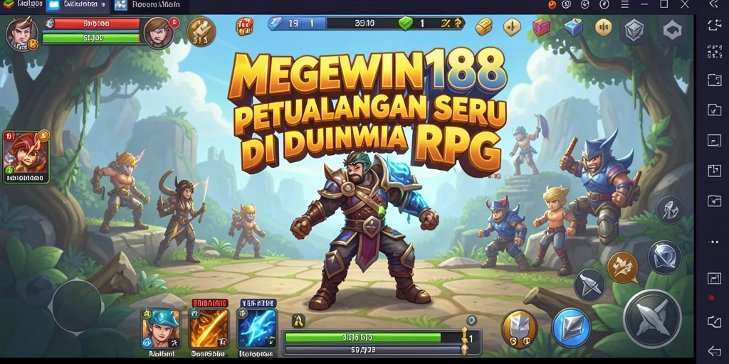 Tampilan gameplay seru di dunia RPG yang luas.
