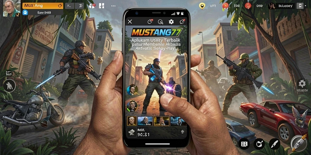 Tampilan utama MUSTANG77 dengan berbagai fitur utility.