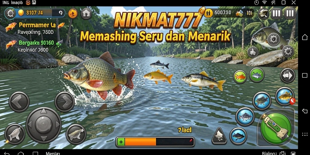 Tampilan screenshot gameplay NIKMAT777 yang menarik dan menampilkan aksi memancing.