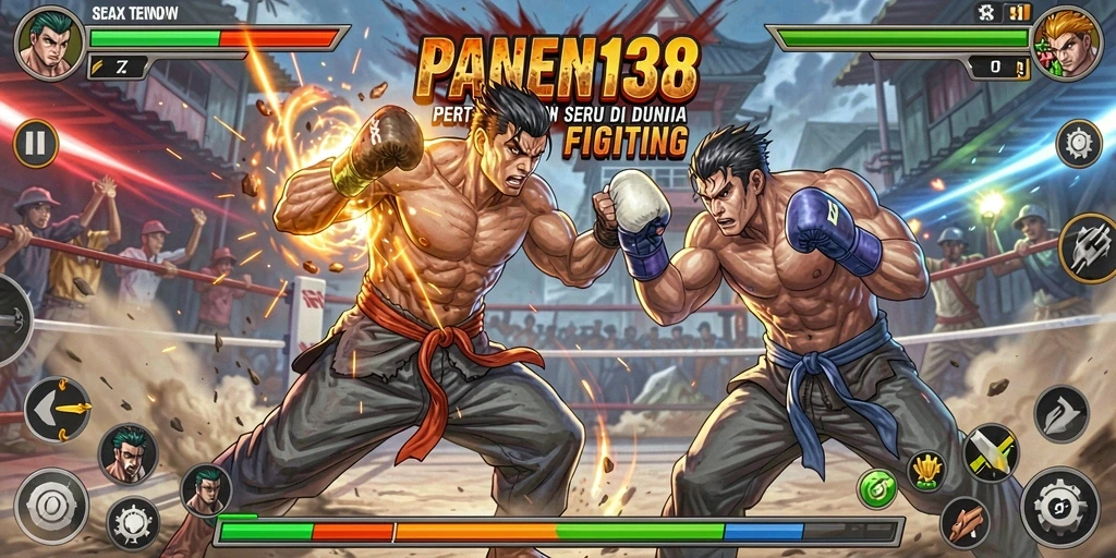 Tampilan gameplay seru dari PANEN138 saat pertarungan berlangsung.
