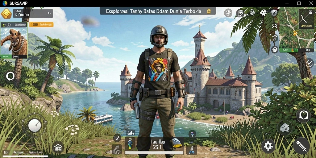 Tampilan gameplay <strong>SURGAVIP</strong> yang menakjubkan dalam dunia terbuka.