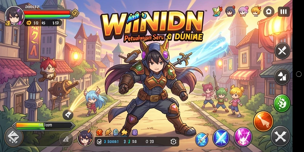 Gameplay seru dengan karakter Anime ikonik dan pertempuran menarik.